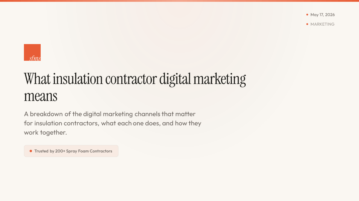 What insulation contractor digital marketing means